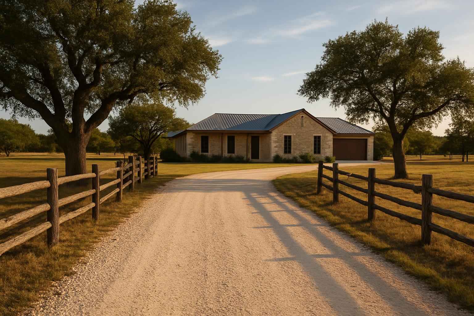 Caliche Driveway in Luckenbach Texas