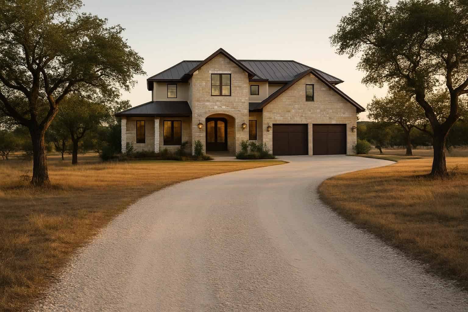 Caliche Driveway in Stonewall Texas