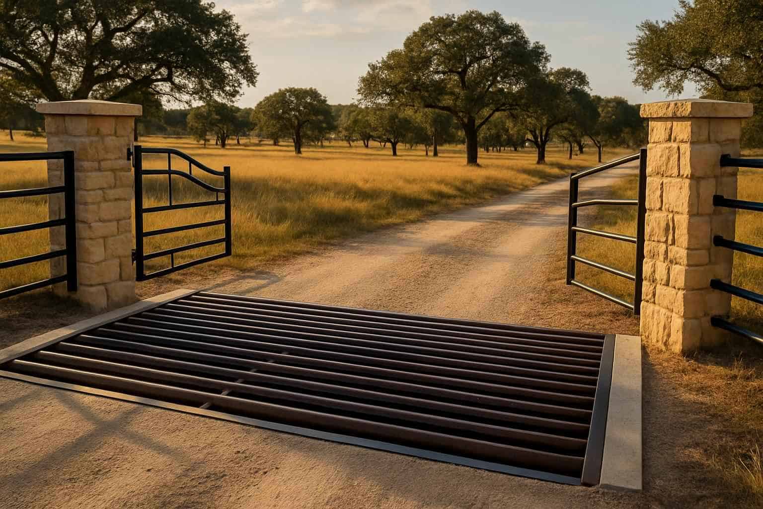 Cattle Guard Installation in Luckenbach Texas