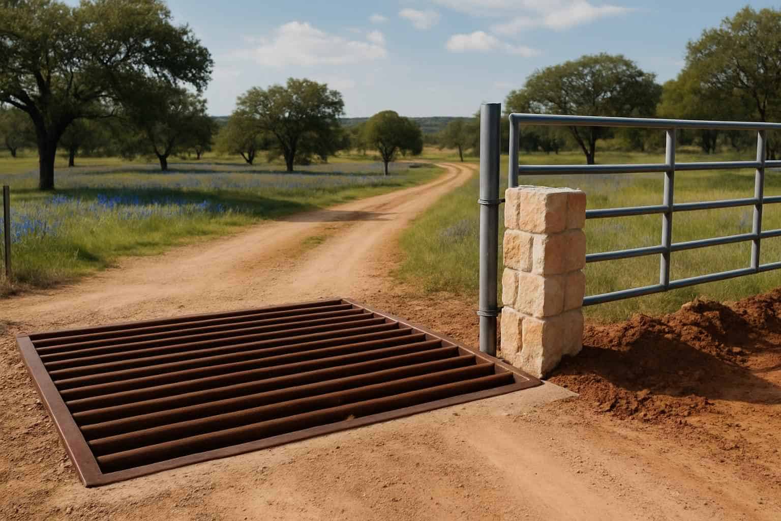 Cattle Guard Installation in Willow City Texas