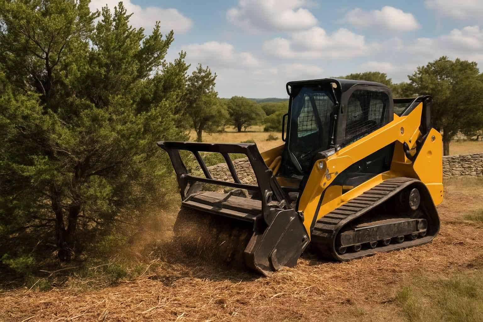 Cedar Brush Mulching in Stonewall Texas
