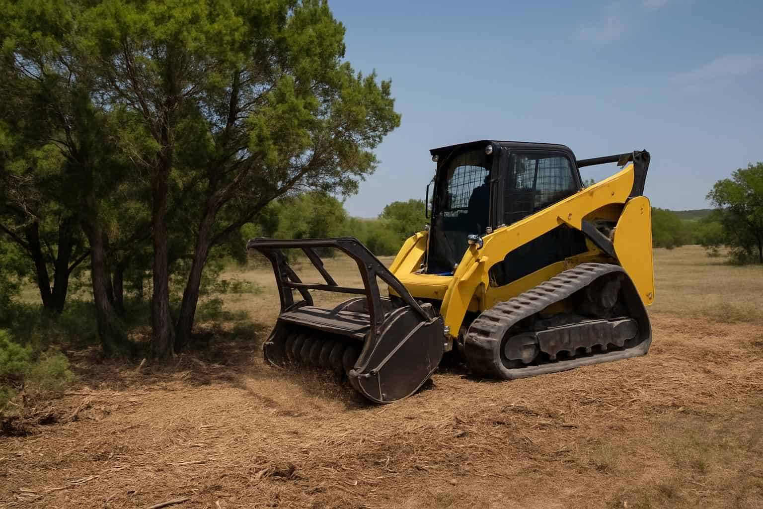 Cedar Clearing with Mulcher in Hye Texas