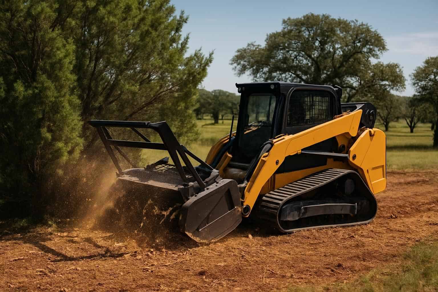 Cedar Clearing With Mulcher in Luckenbach Texas
