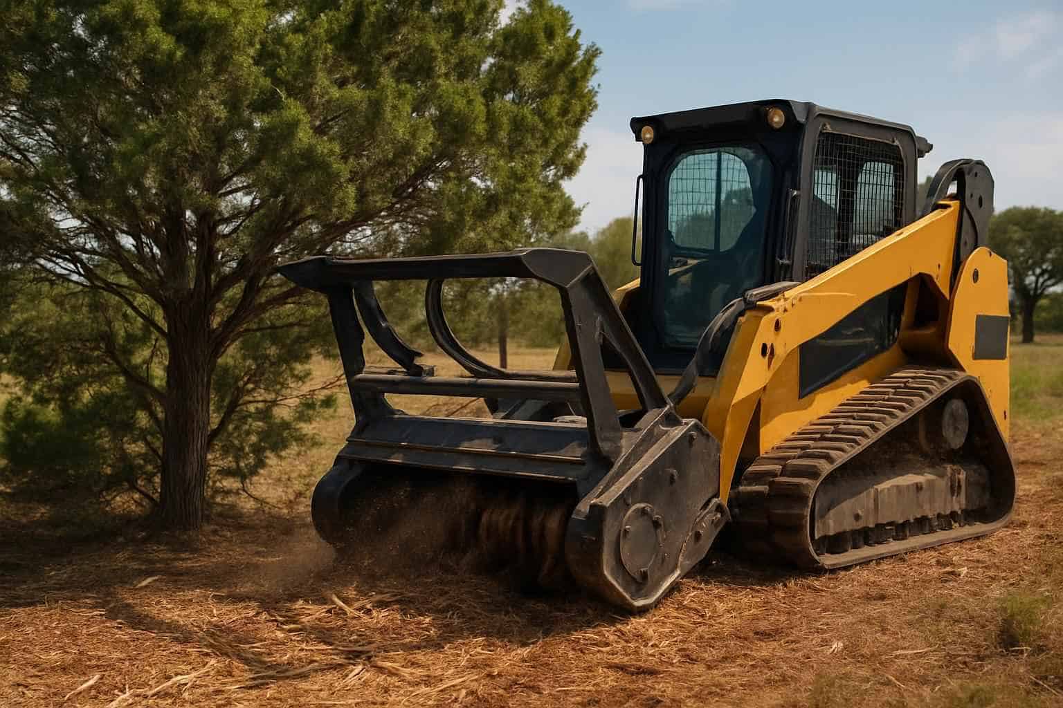 Cedar Clearing with Mulcher in Stonewall Texas