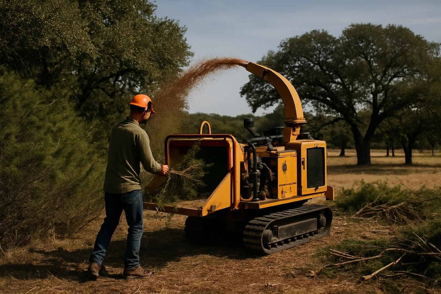 Cedar Fuel Reduction in Luckenbach Texas
