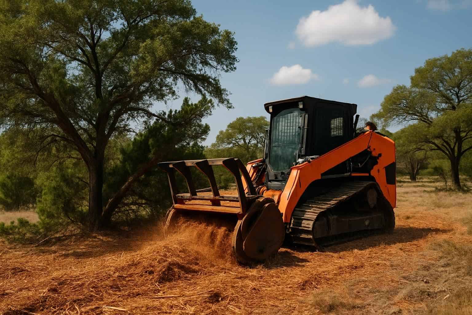 Cedar Mulching in Stonewall Texas