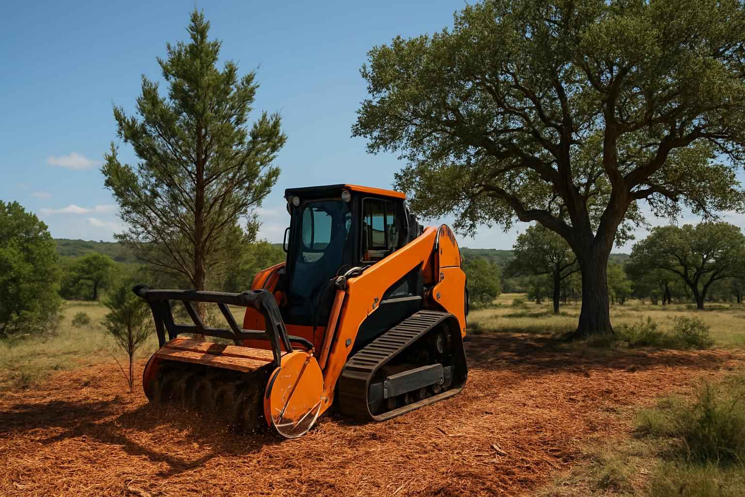 Cedar Mulching in Willow City Texas