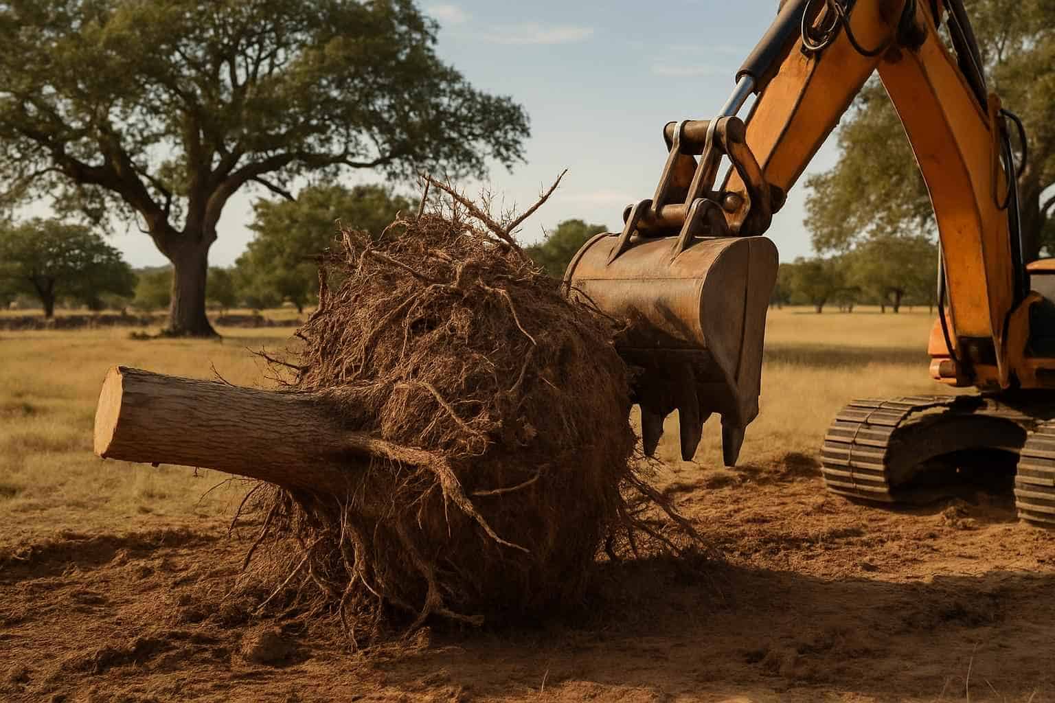 Cedar Root Ball Removal in Stonewall Texas