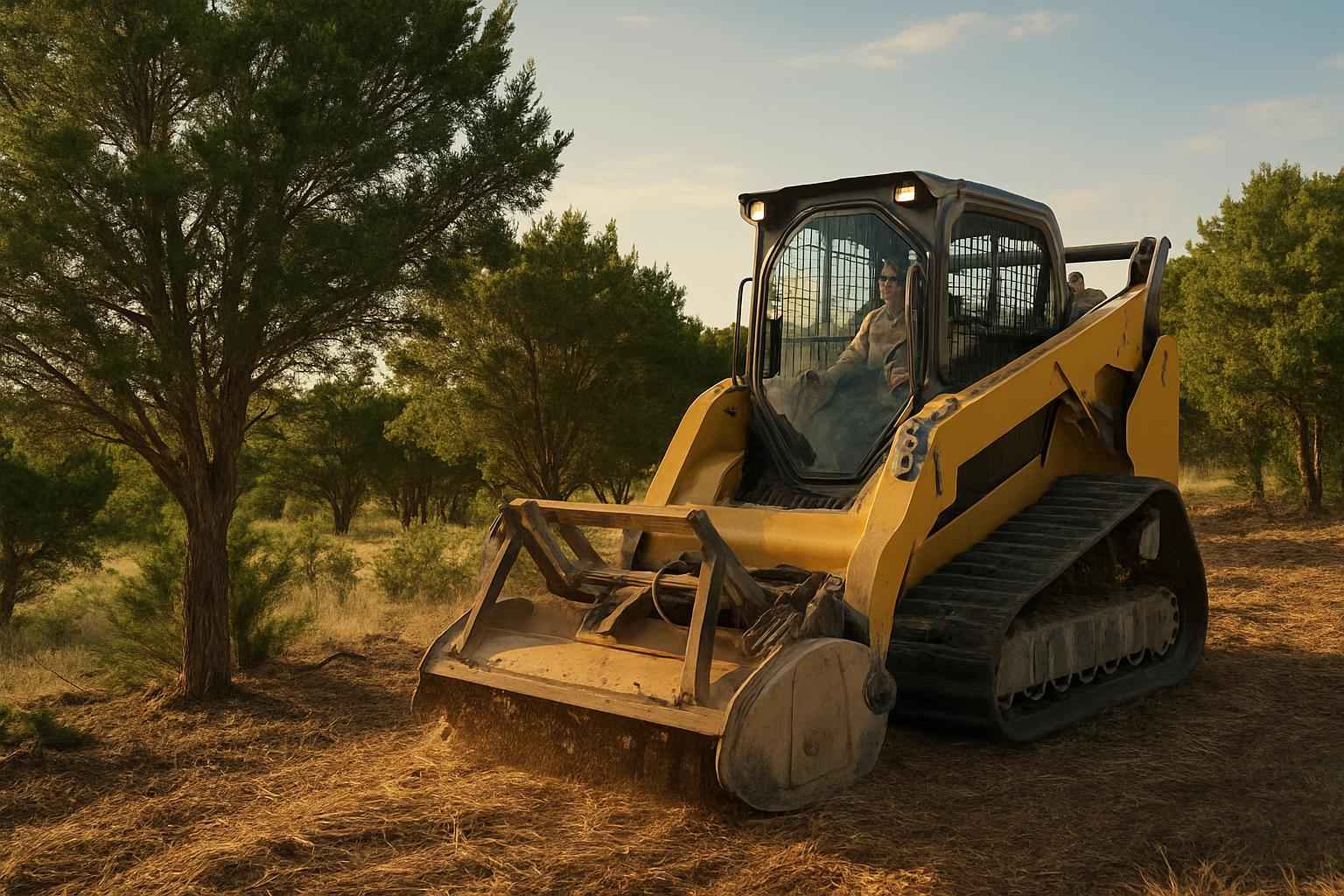 Cedar ROW Clearing in Luckenbach Texas