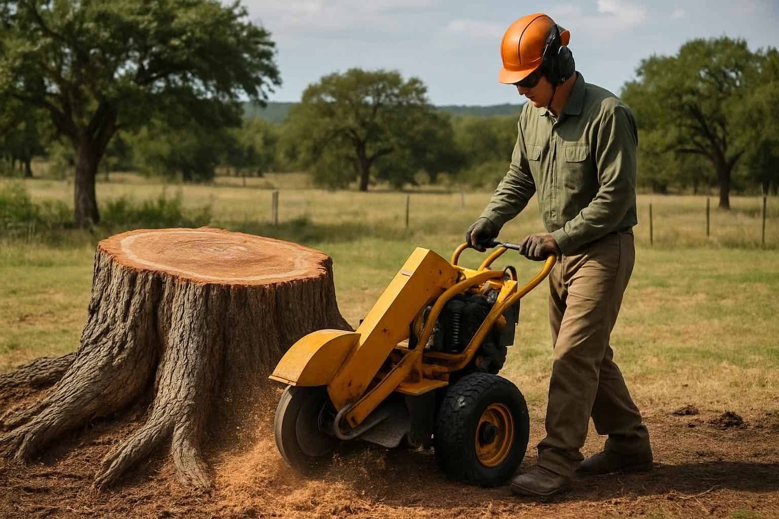 Cedar Stump Removal in Hye Texas