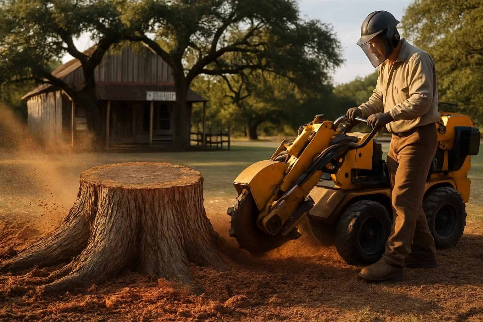 Cedar Stump Removal in Luckenbach Texas