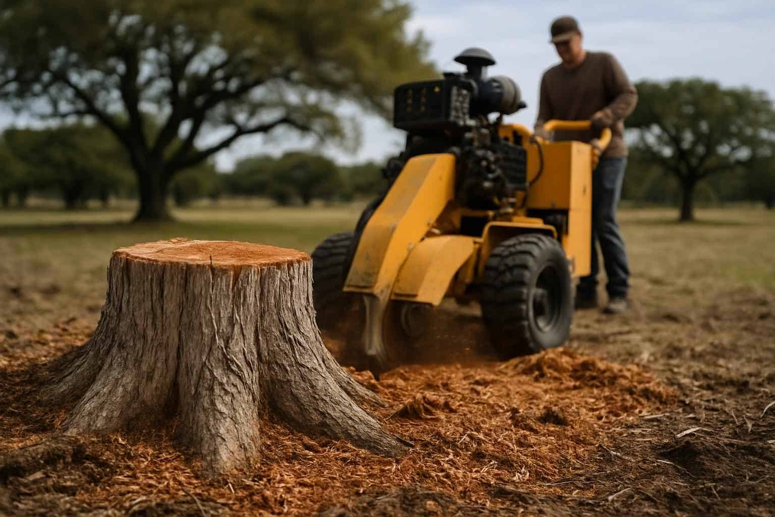 Cedar Stump Removal in Stonewall Texas