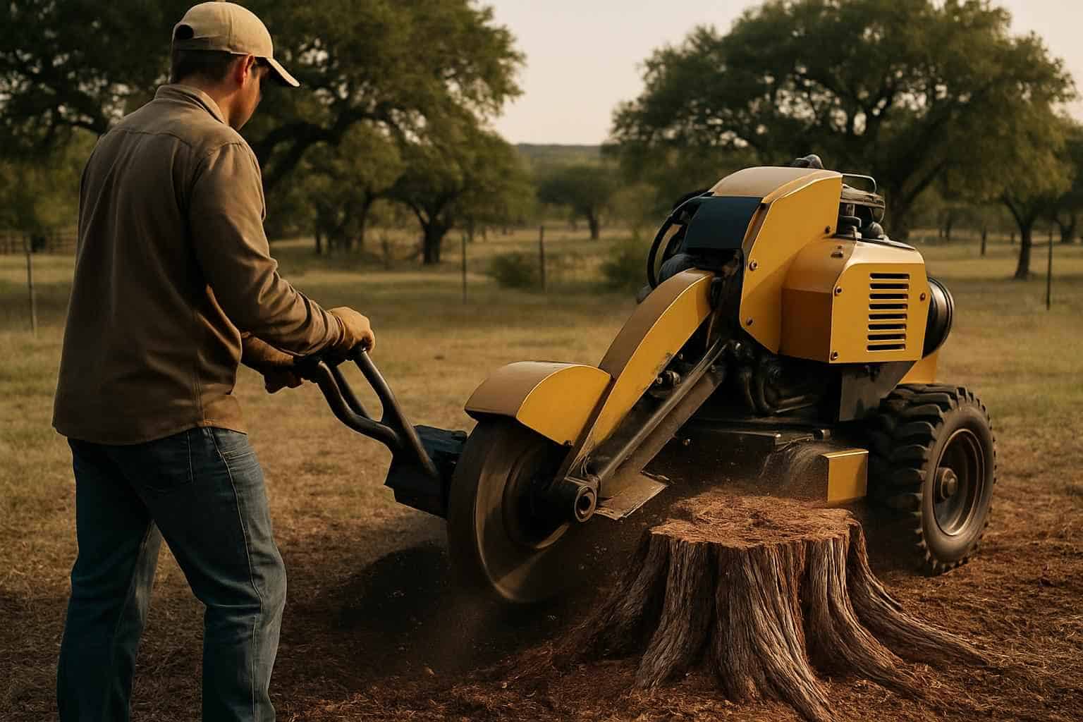 Cedar Stump Removal in Willow City Texas