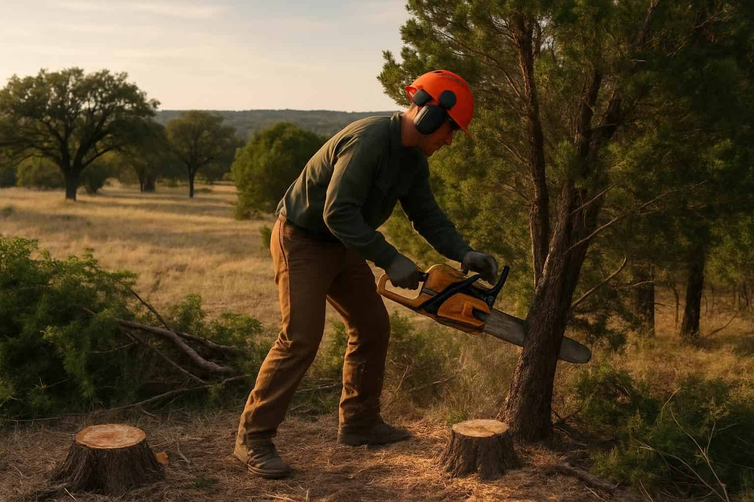 Cedar Thinning in Hye Texas
