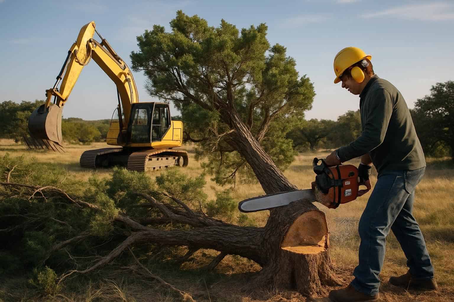 Cedar Tree Removal in Stonewall Texas