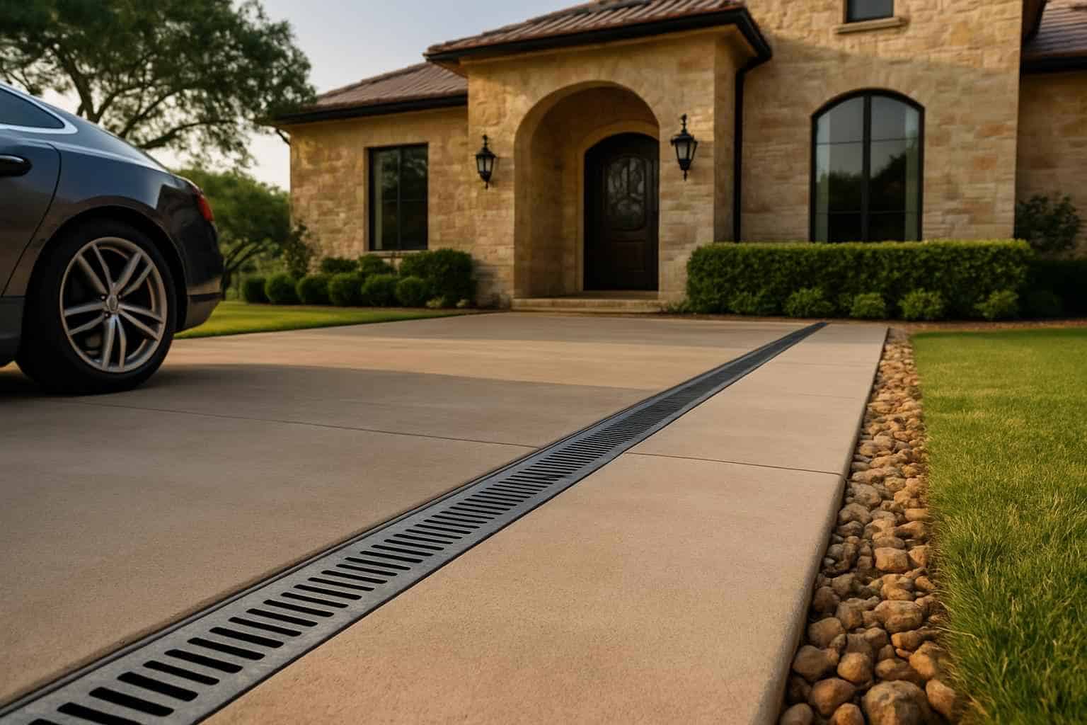 Channel Drains for Driveways in Stonewall Texas