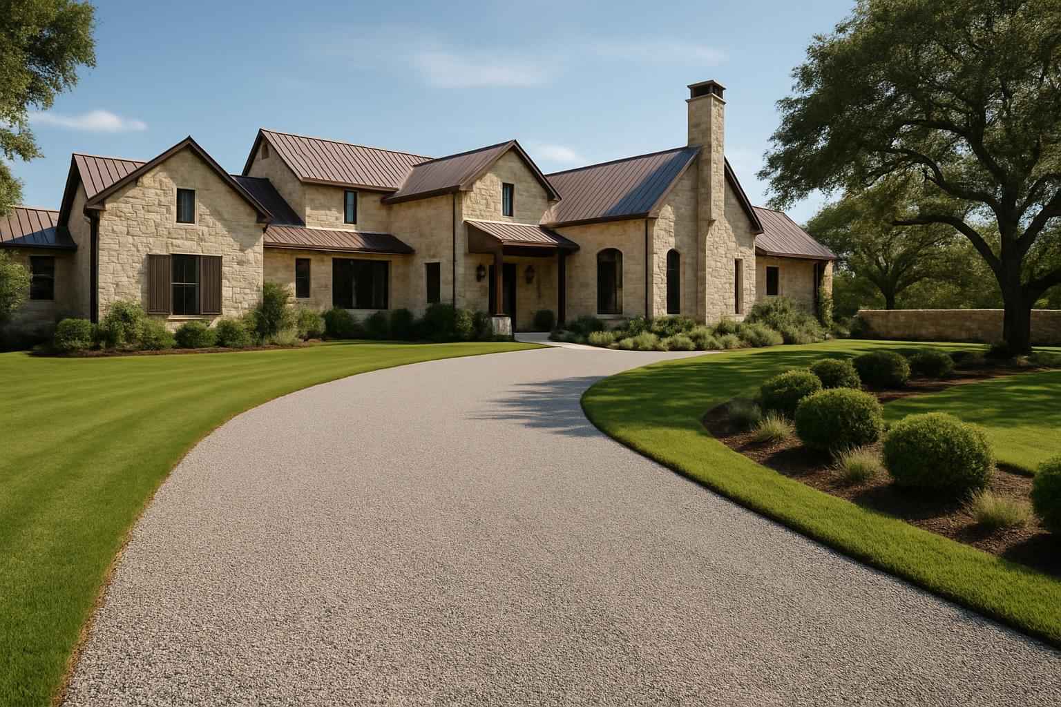 Chip Seal Driveway in Hye Texas