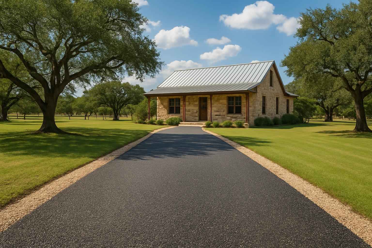Chip Seal Driveway in Luckenbach Texas