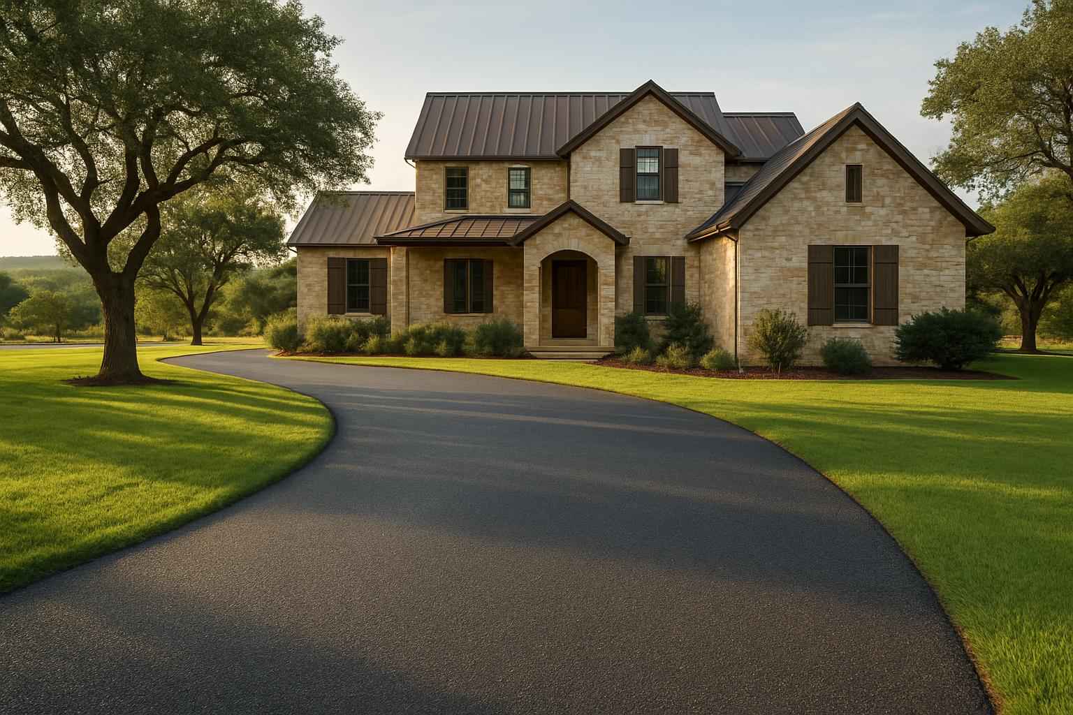 Chip Seal Driveway in Stonewall Texas