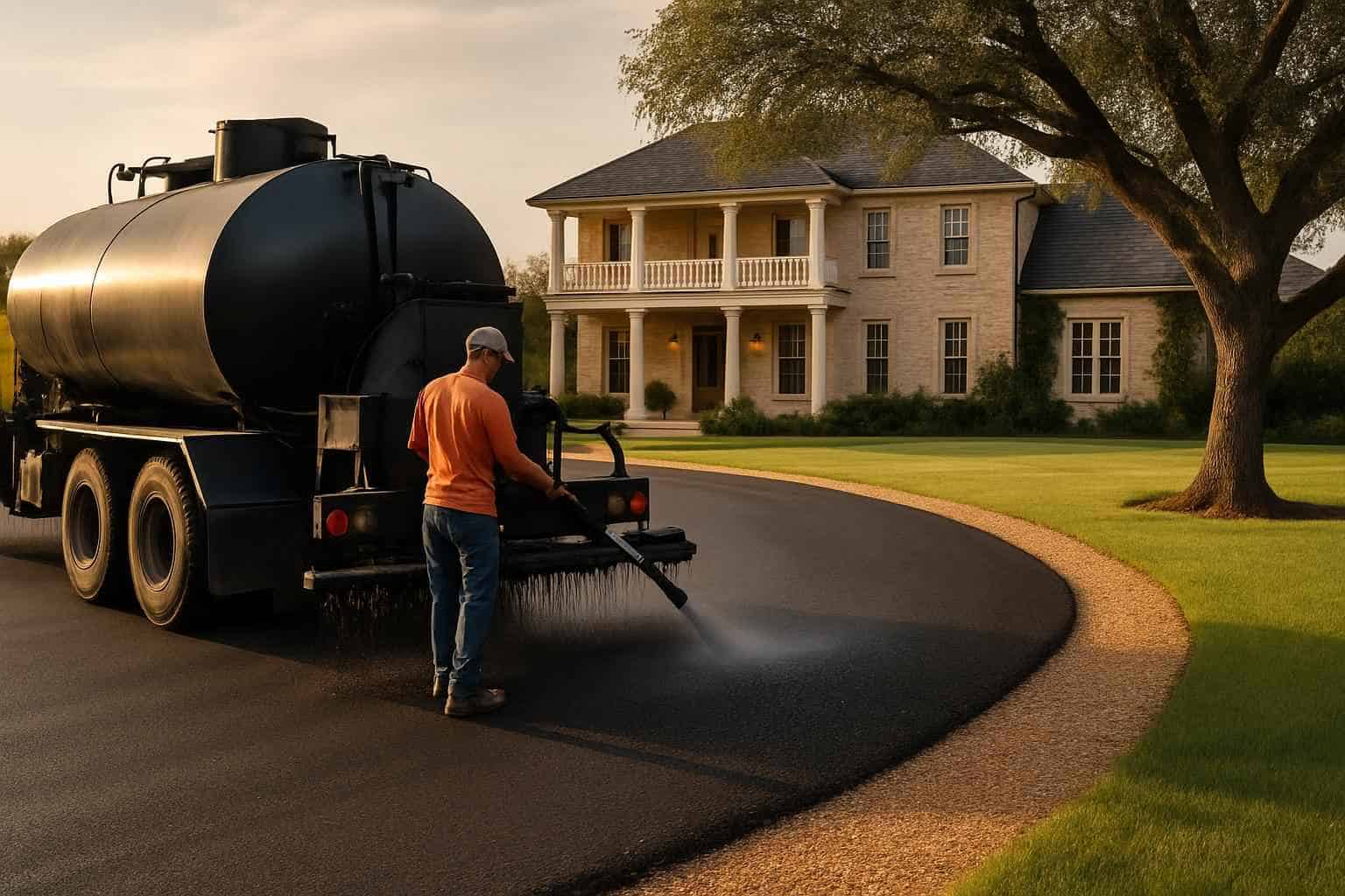 Chip Seal Maintenance in Stonewall Texas