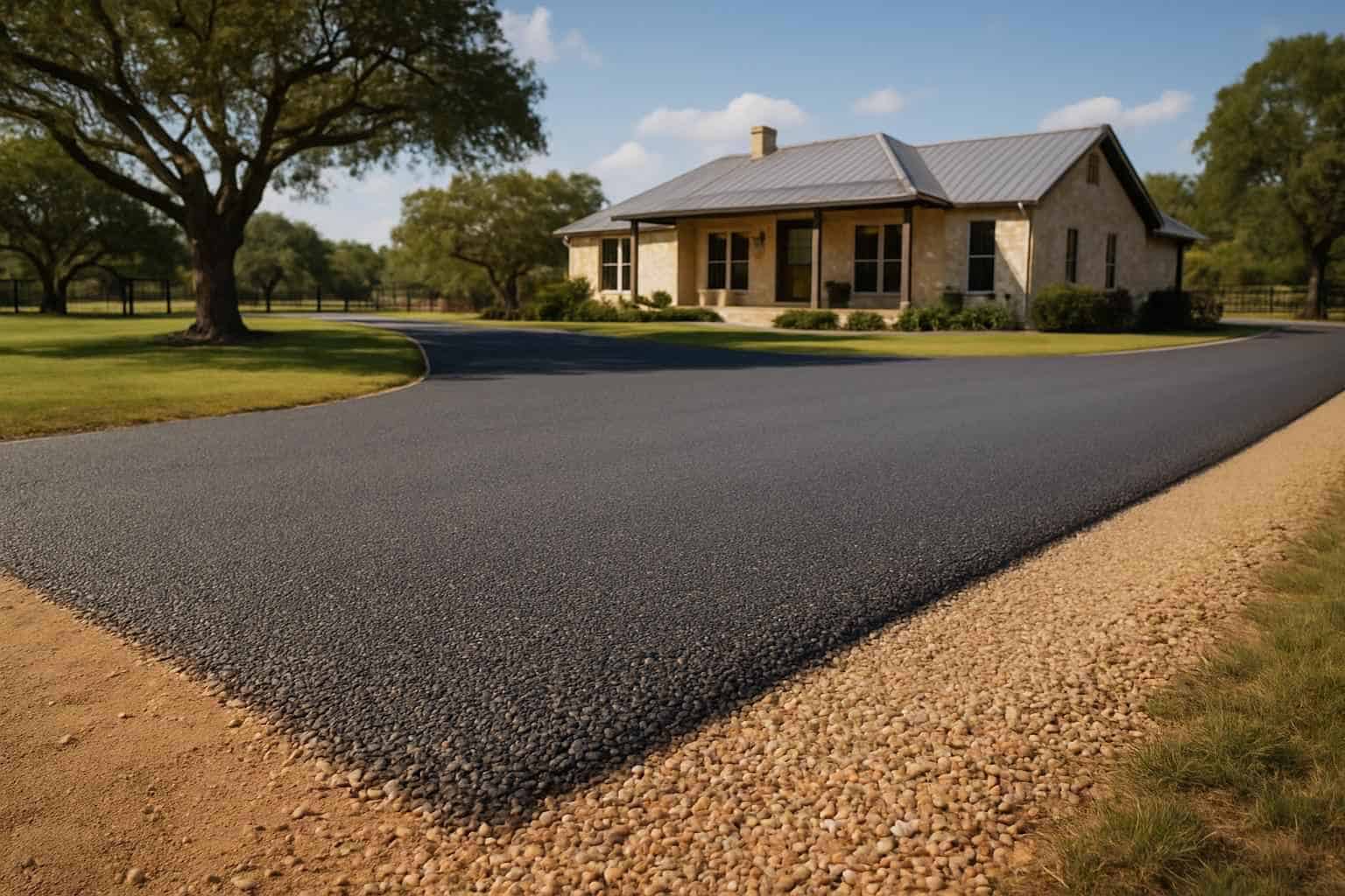 Chip Seal Over Road Base in Luckenbach Texas
