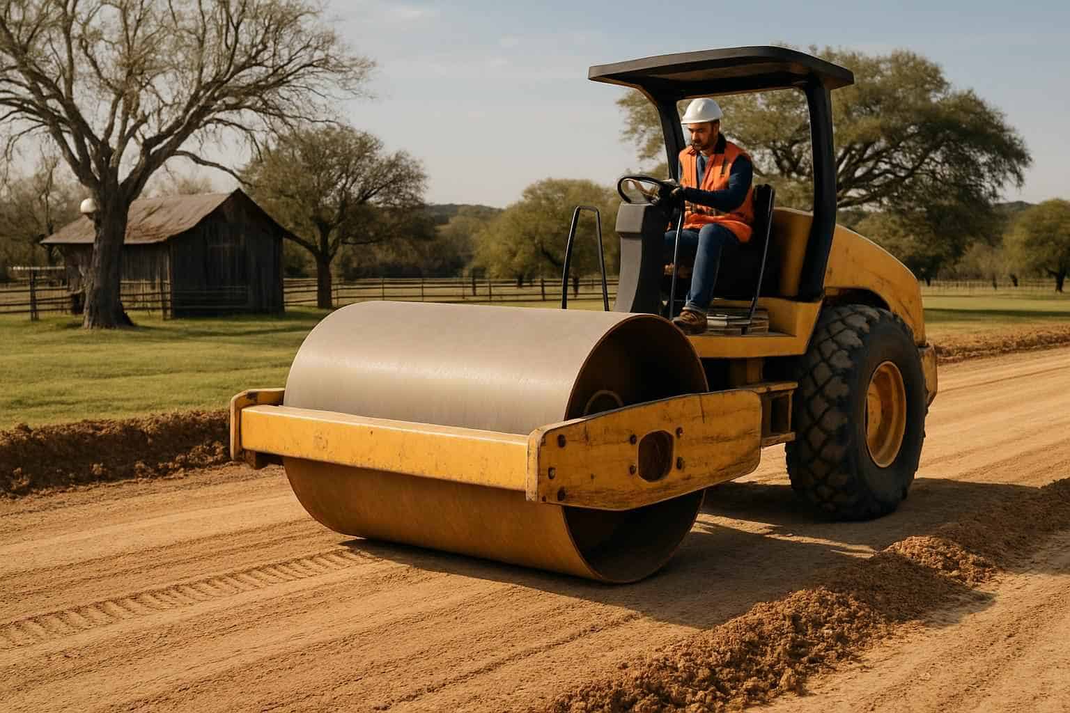 Compaction and Proof Roll in Luckenbach Texas