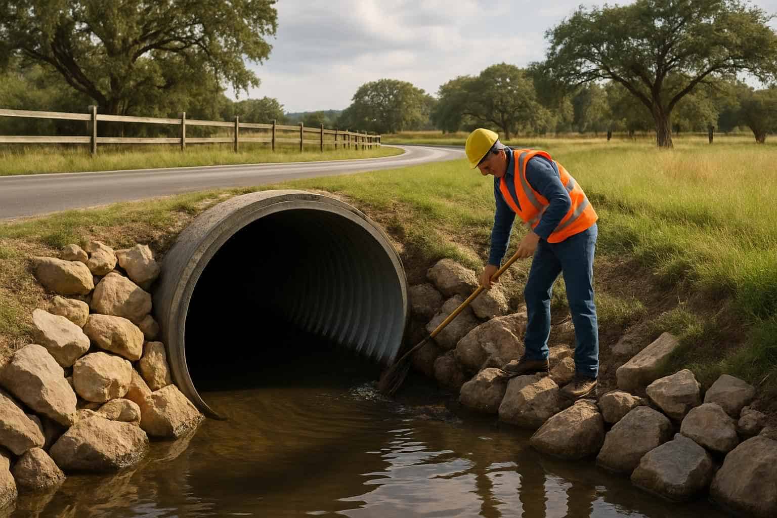 Culvert Maintenance in Willow City Texas