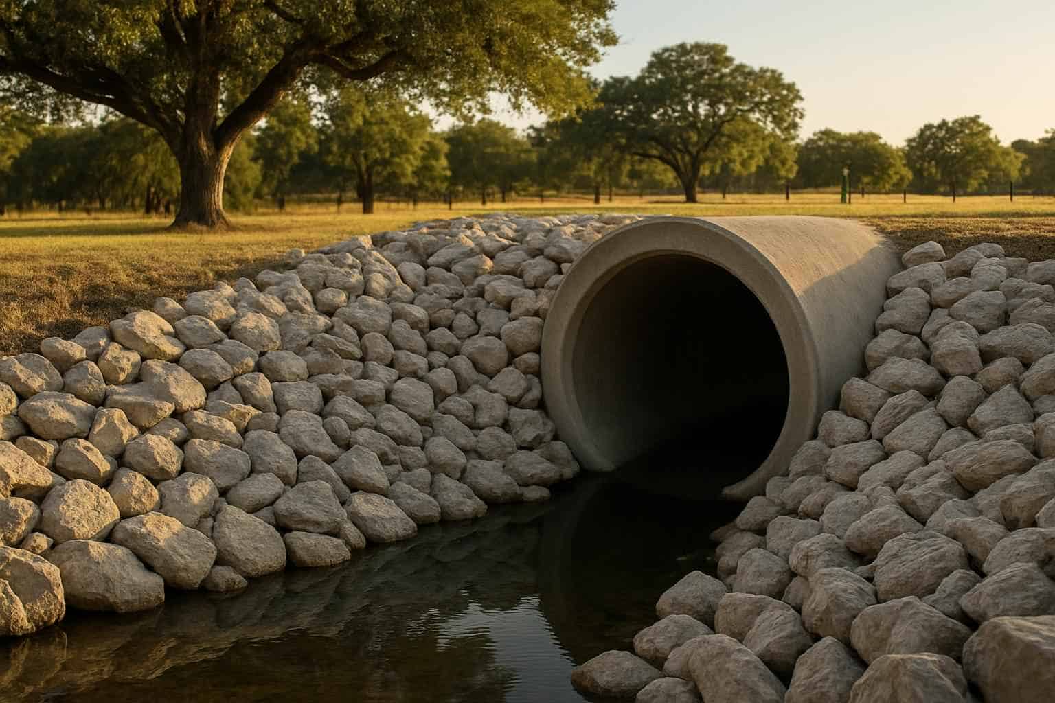 Culvert Riprap Protection in Hye Texas