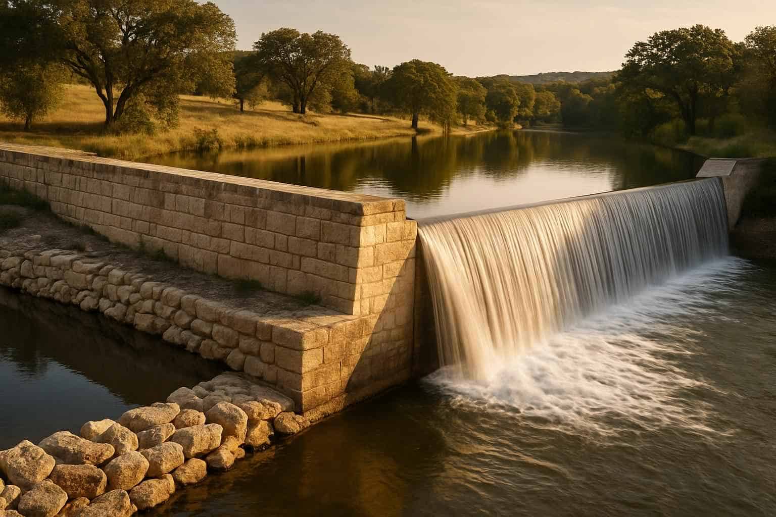 Dam and Spillway Build in Luckenbach Texas