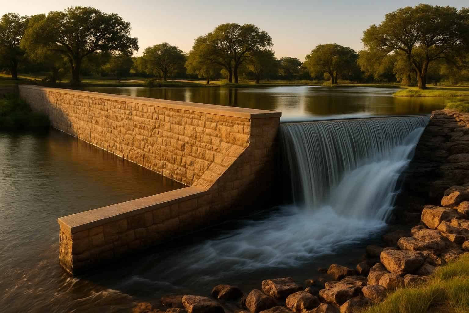 Dam and Spillway Build in Stonewall Texas