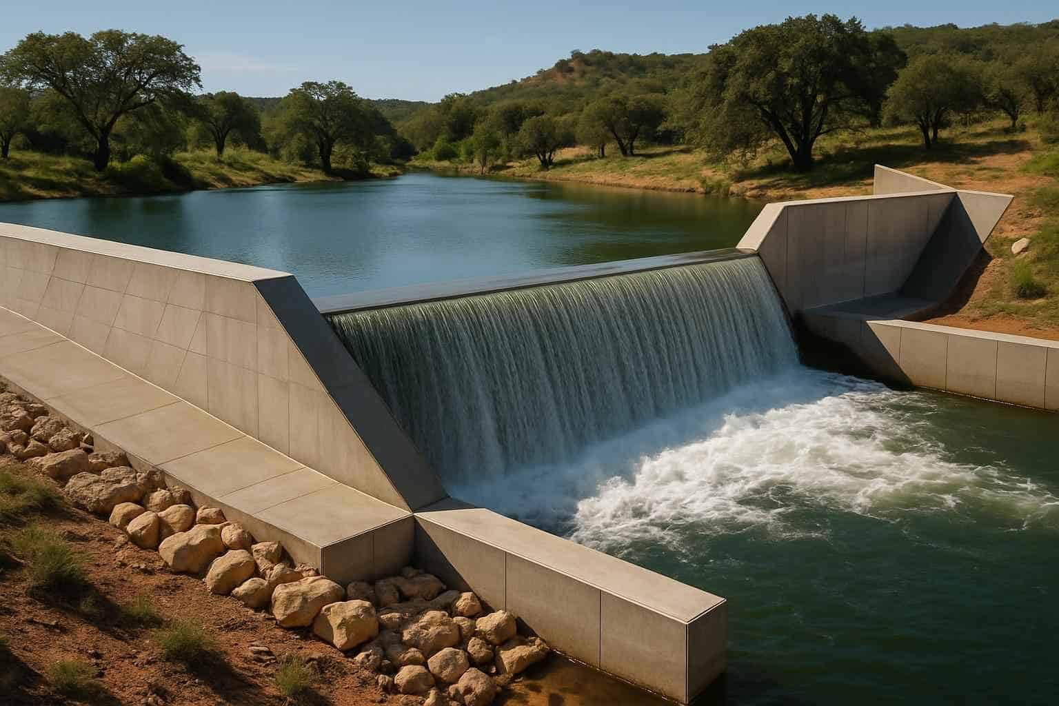 Dam and Spillway Build in Willow City Texas