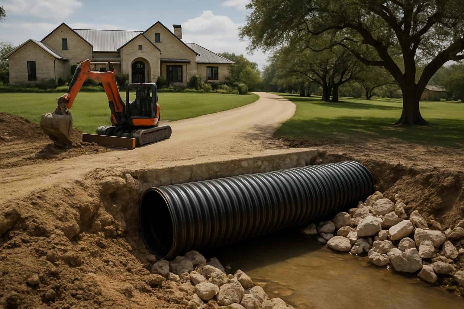 Driveway Culvert Replacement in Hye Texas