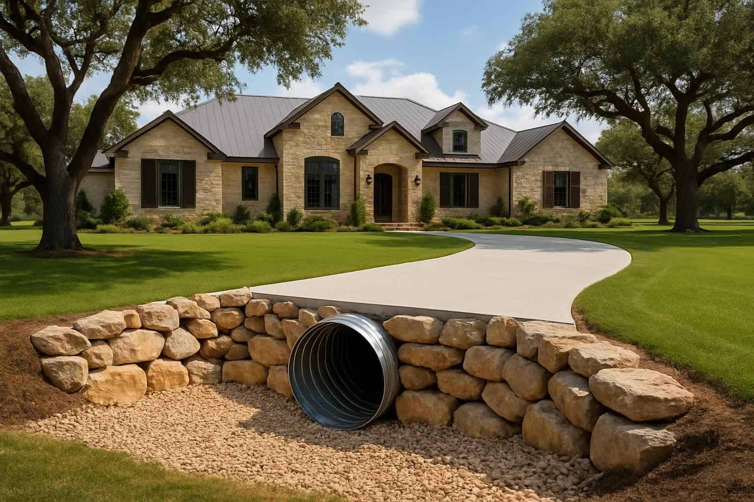 Driveway Culvert Replacement in Stonewall Texas