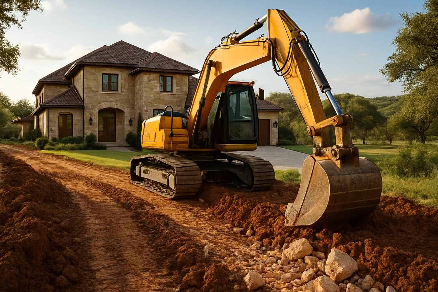 Driveway Excavation in Stonewall Texas