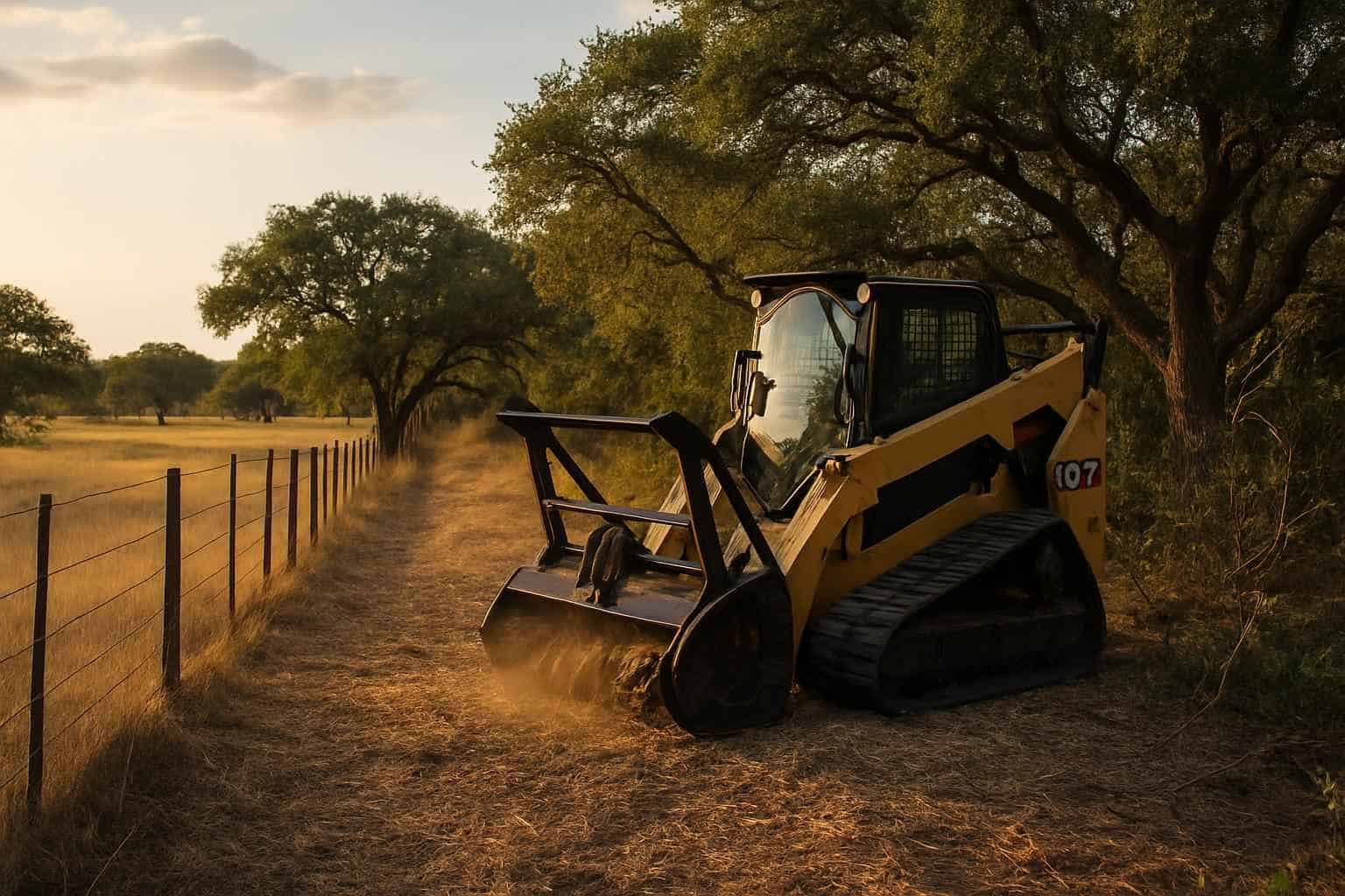 Fence Line Clearing in Luckenbach Texas