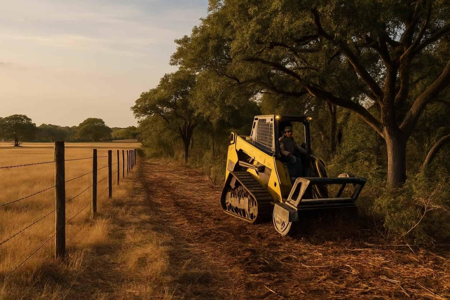 Fence Line Clearing in Stonewall Texas
