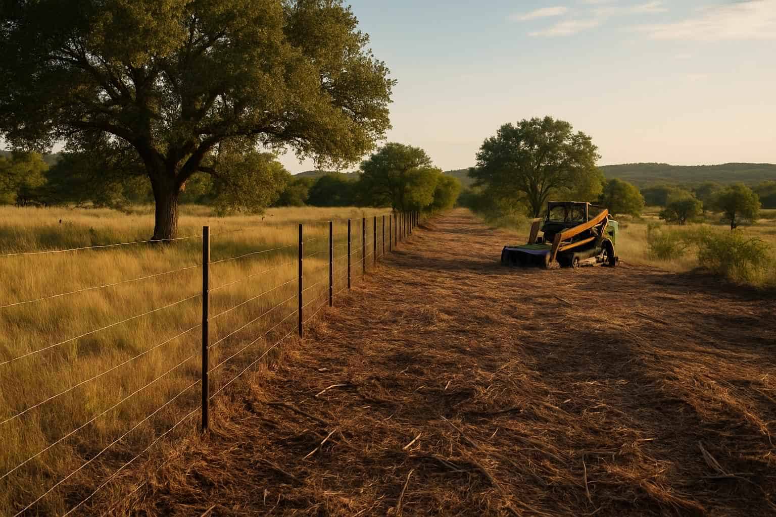 Fence Line Clearing in Willow City Texas