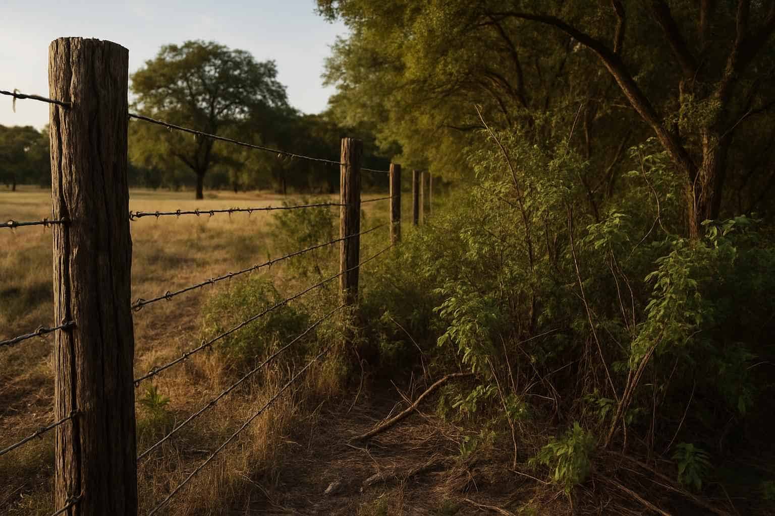 Fence Line Underbrush in Hye Texas