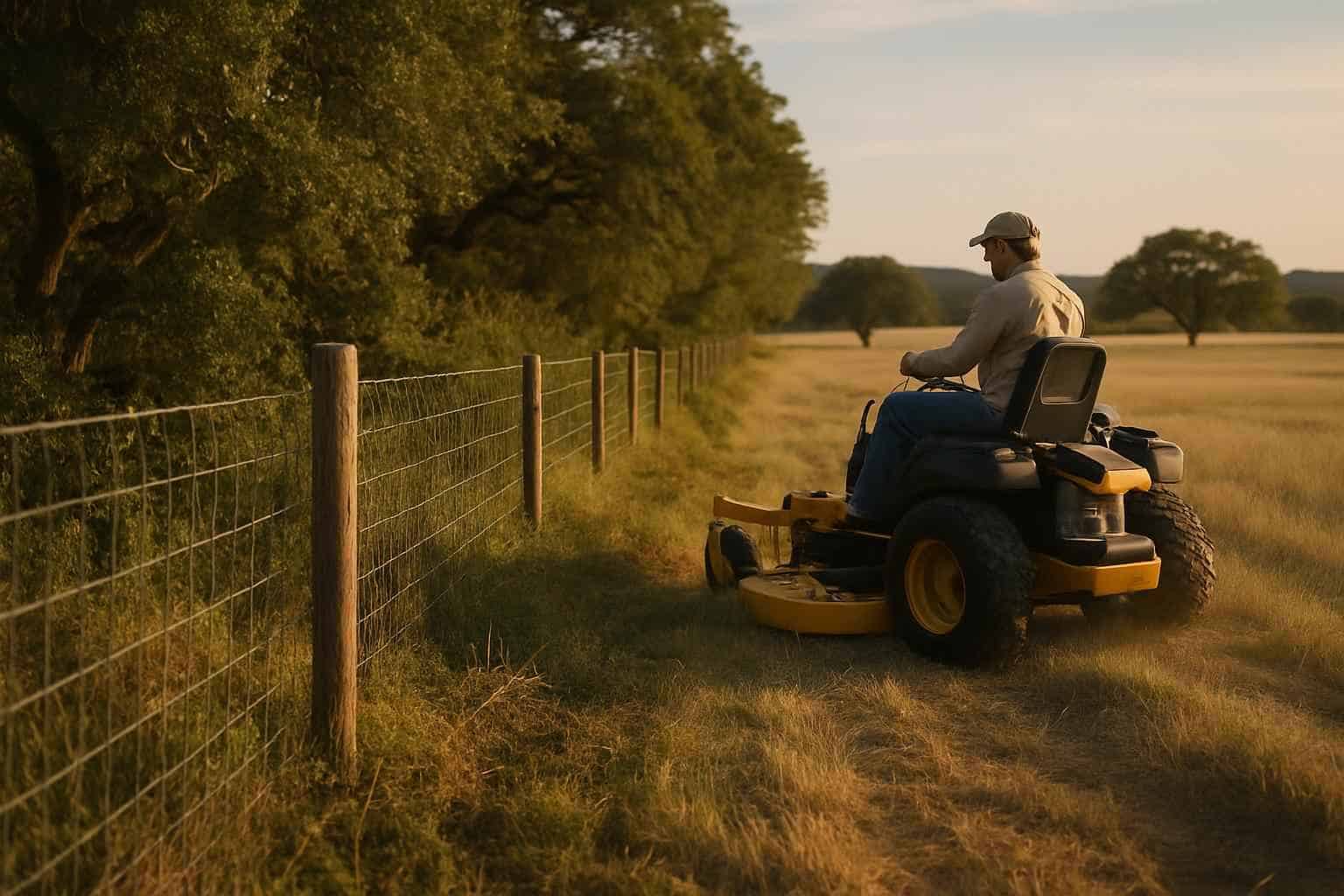 Fence Row Maintenance in Hye Texas