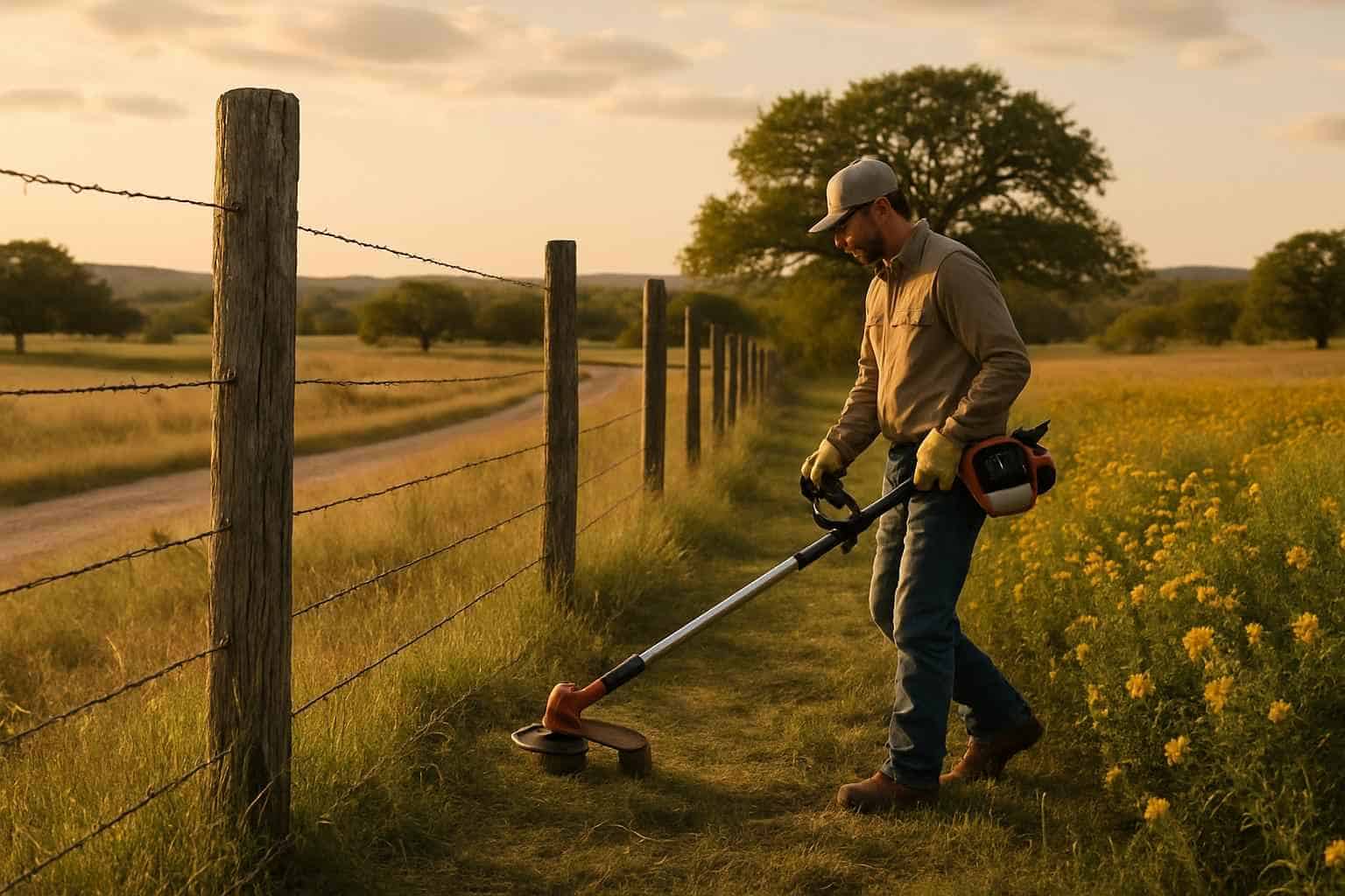 Fence Row Maintenance in Willow City Texas