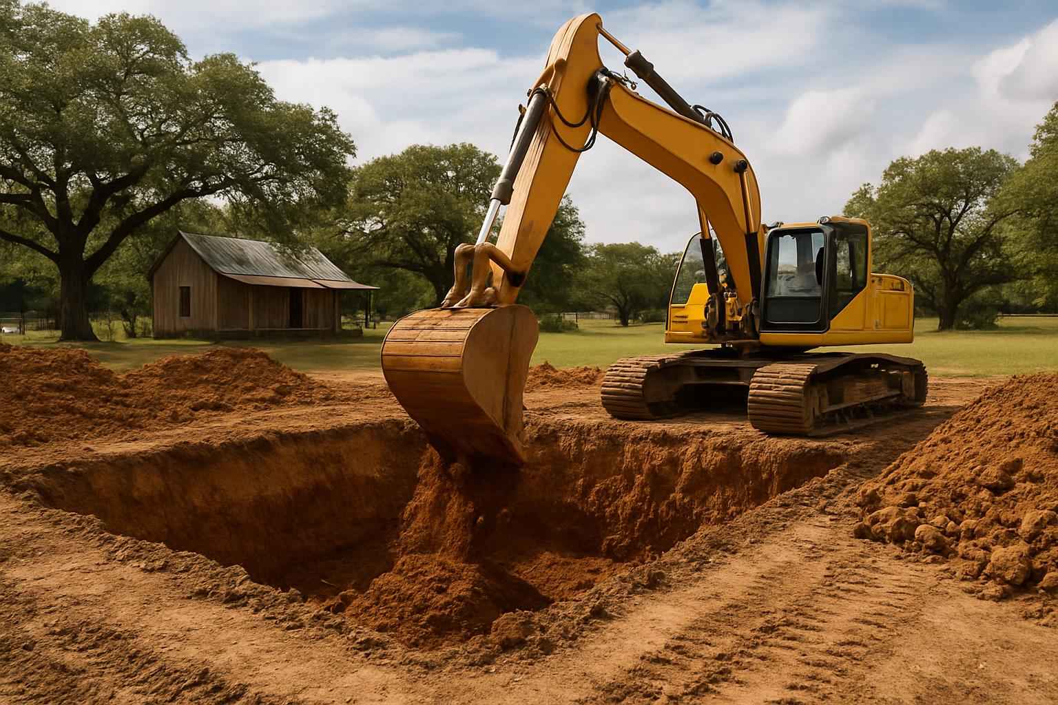 Foundation Excavation in Luckenbach Texas