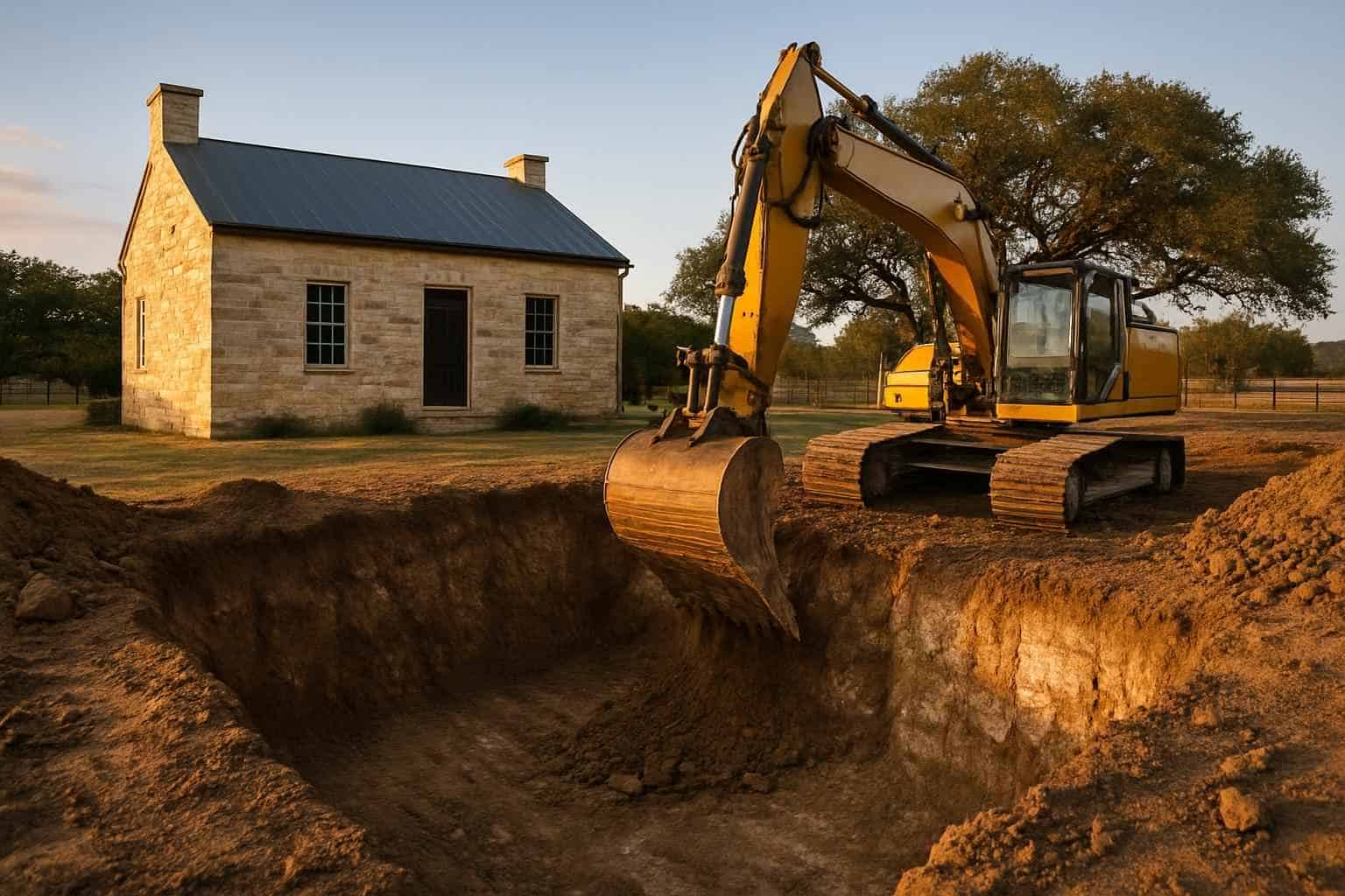 Foundation Excavation in Stonewall Texas