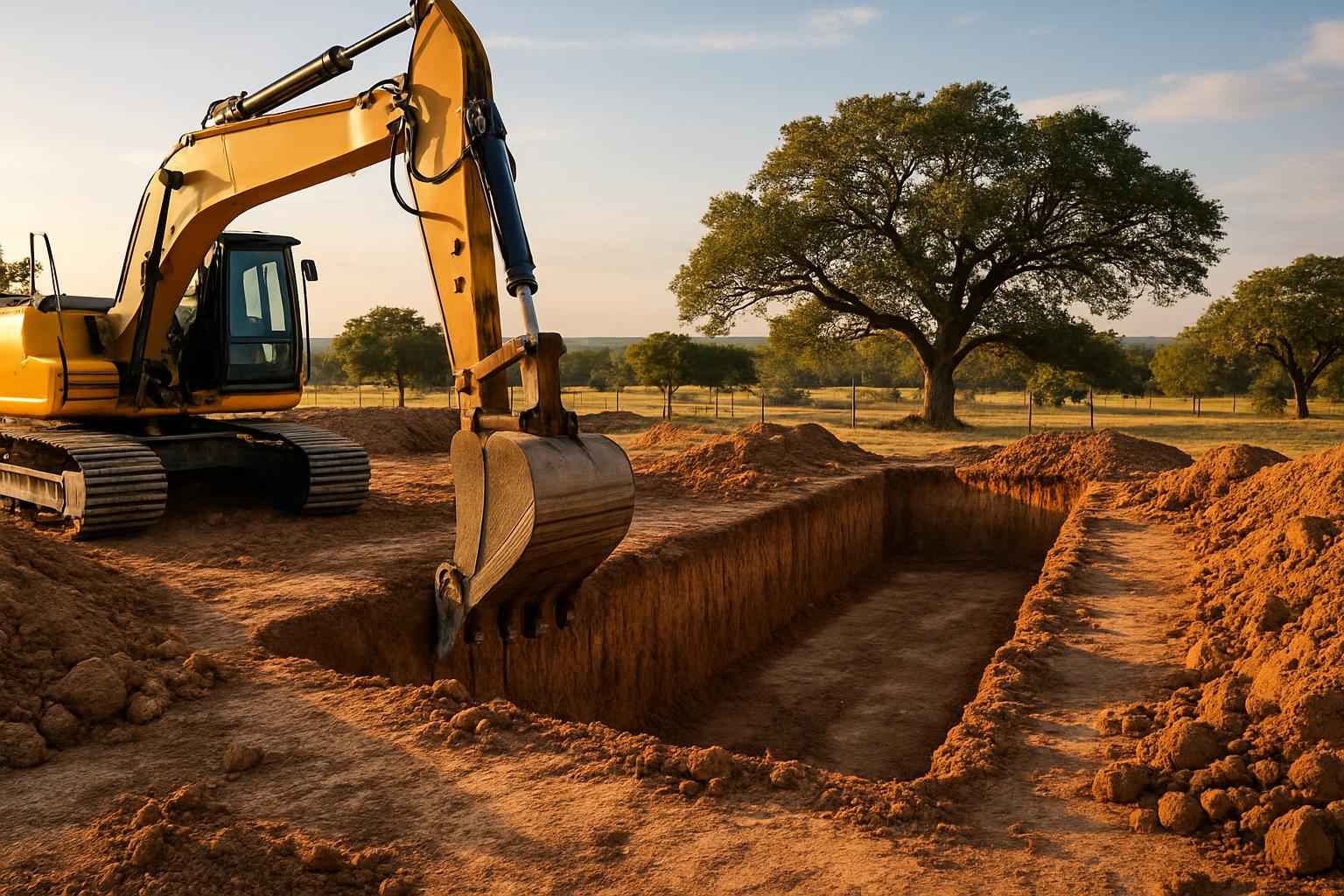 Foundation Excavation in Willow City Texas