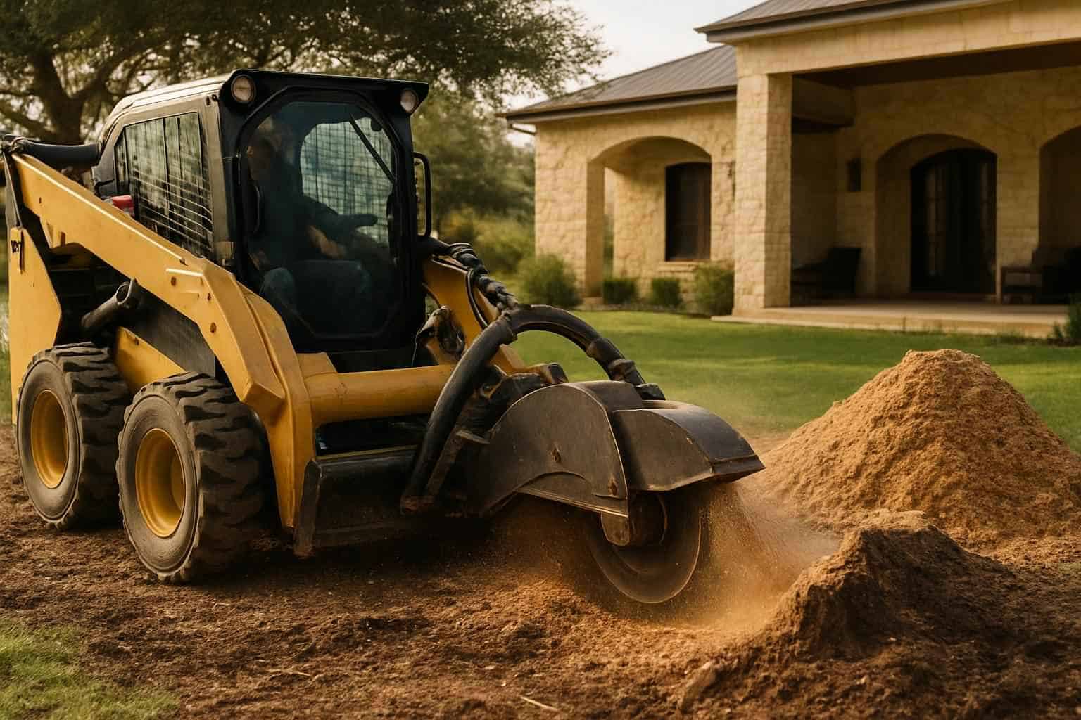 Grind and Backfill in Stonewall Texas