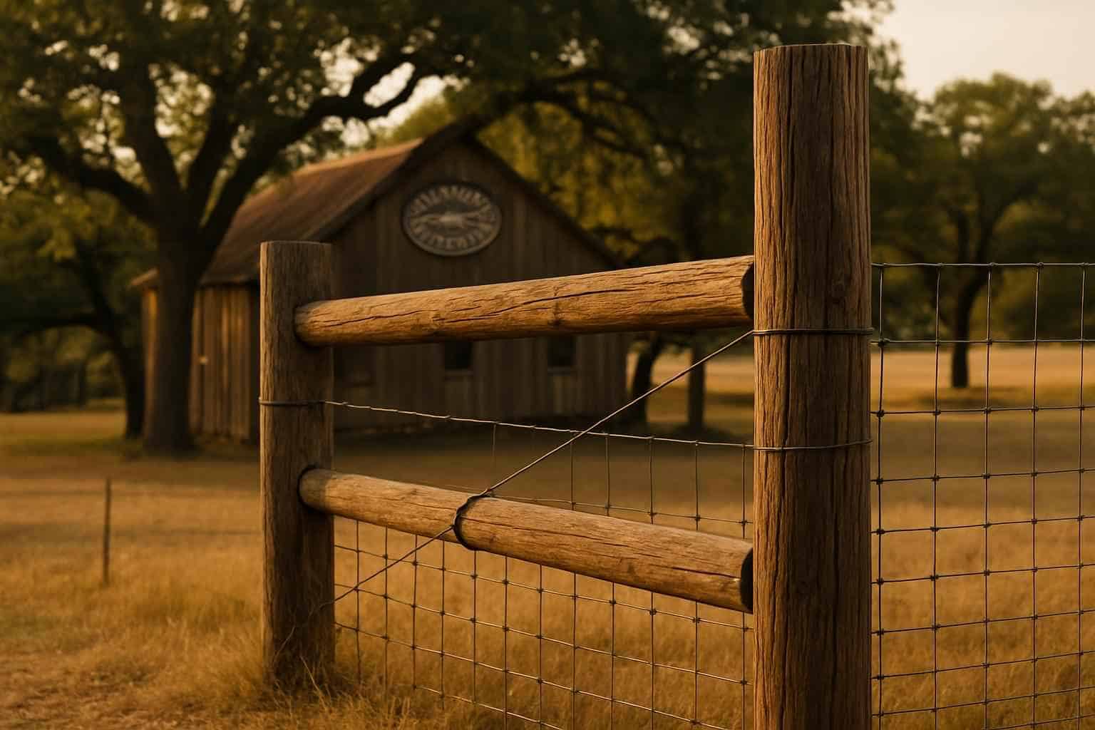 H Brace and Corner Posts in Luckenbach Texas