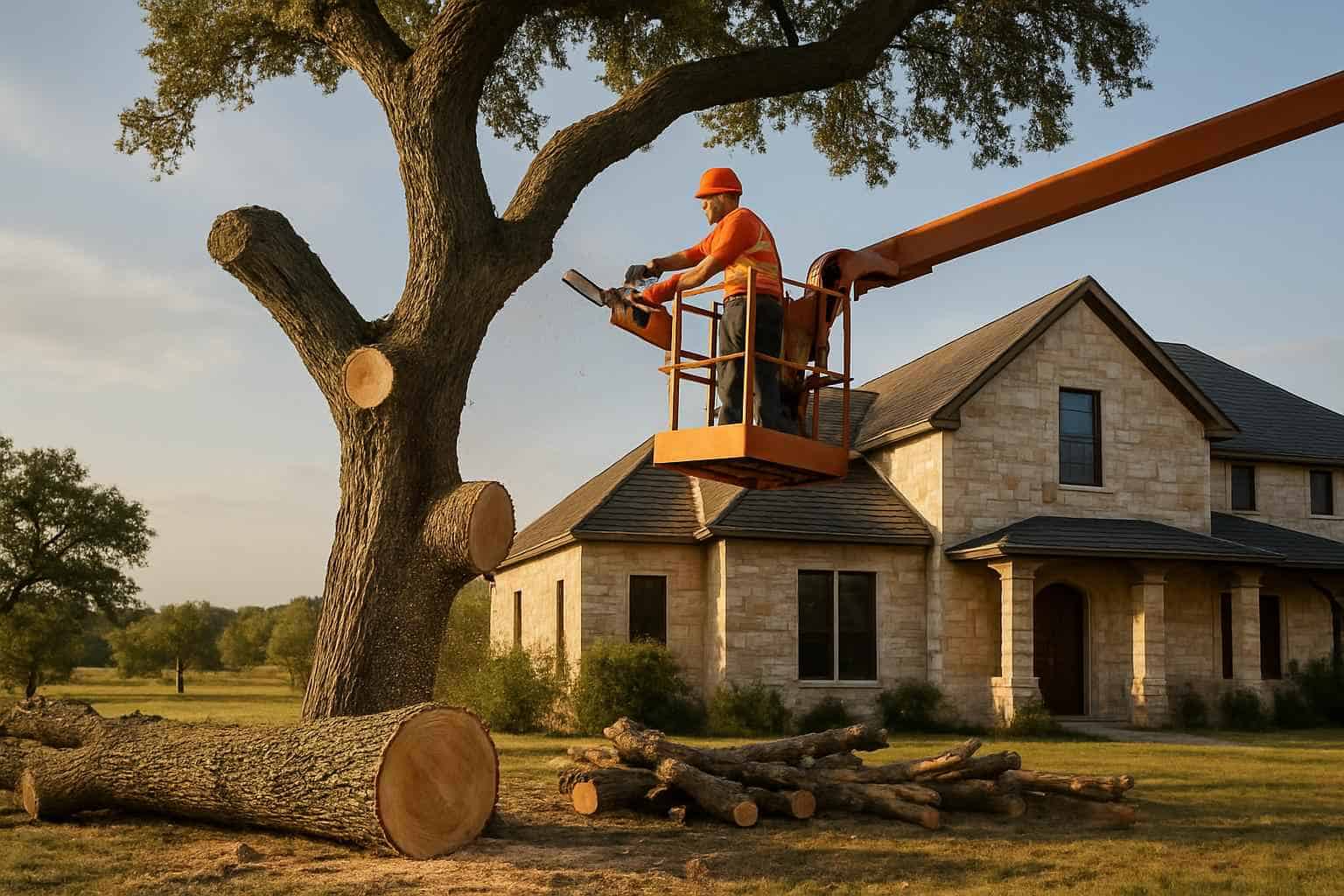Large Tree Removal in Hye Texas