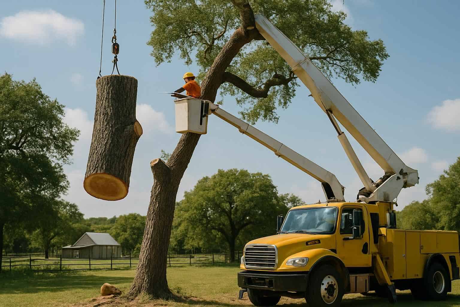 Large Tree Removal in Luckenbach Texas