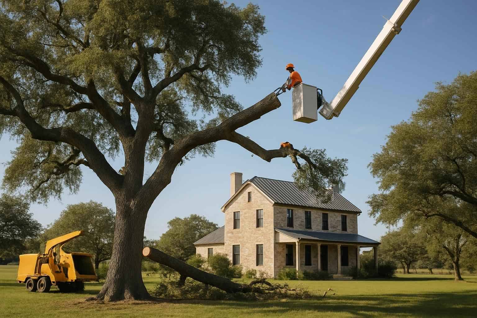 Large Tree Removal in Stonewall Texas
