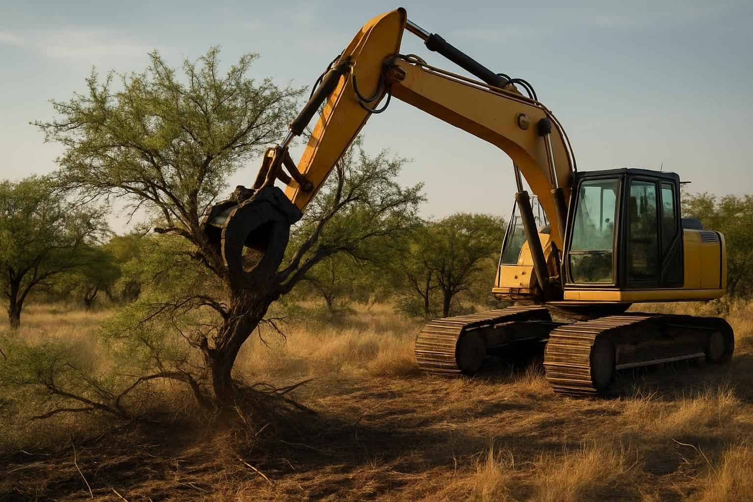 Mesquite Brush Clearing in Stonewall Texas