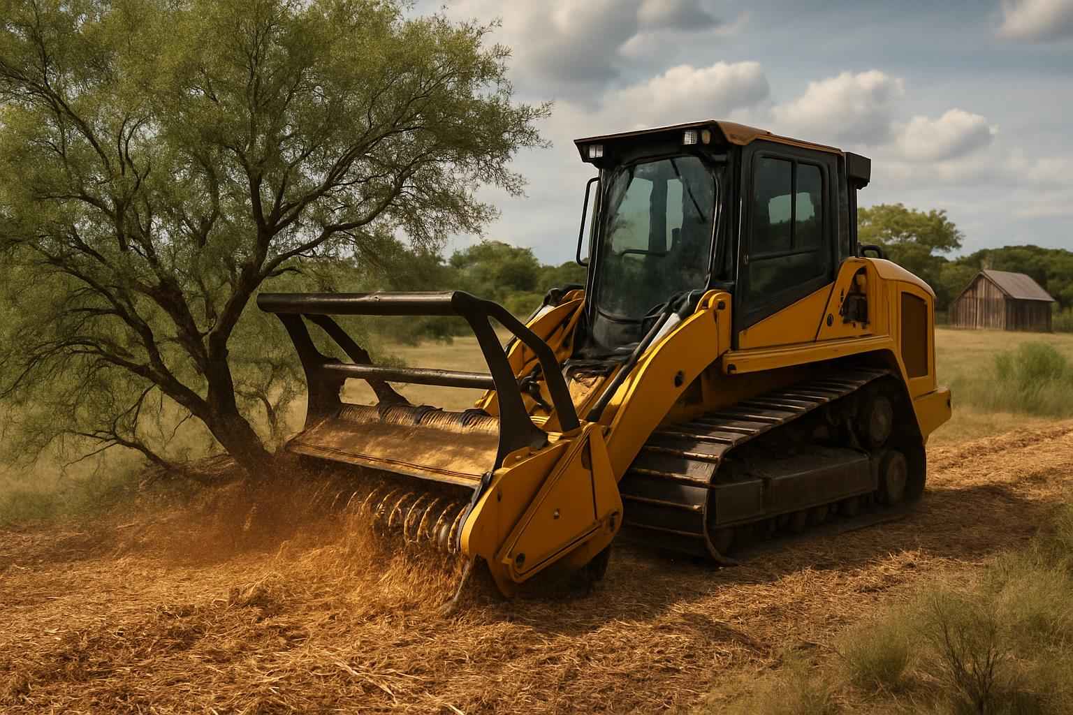 Mesquite Mulching in Luckenbach Texas